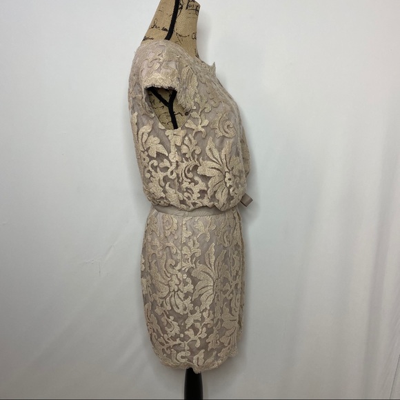 Tadashi Shoji Beige Floral Lace Dress - Picture 4 of 7